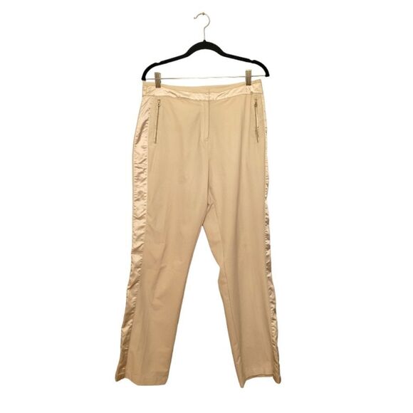 Tail Tech Light Beige Satin Stripe Pants - Picture 1 of 9